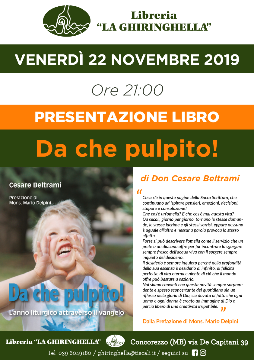 Presentazione Libro: <br> Da che pulpito!